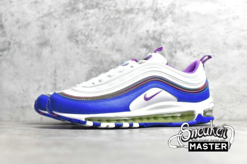 NIKE AIR MAX 97 EASTER WHITE/WASHED CORAL/HYPER BLUE/PURPLE NEBULA CJ0591-100