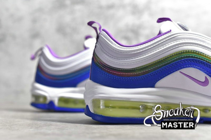 NIKE AIR MAX 97 EASTER WHITE/WASHED CORAL/HYPER BLUE/PURPLE NEBULA CJ0591-100