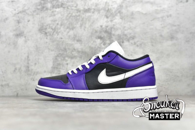 NIKE AIR JORDAN 1 LOW COURT PURPLE/BLACK/WHITE 553558-501