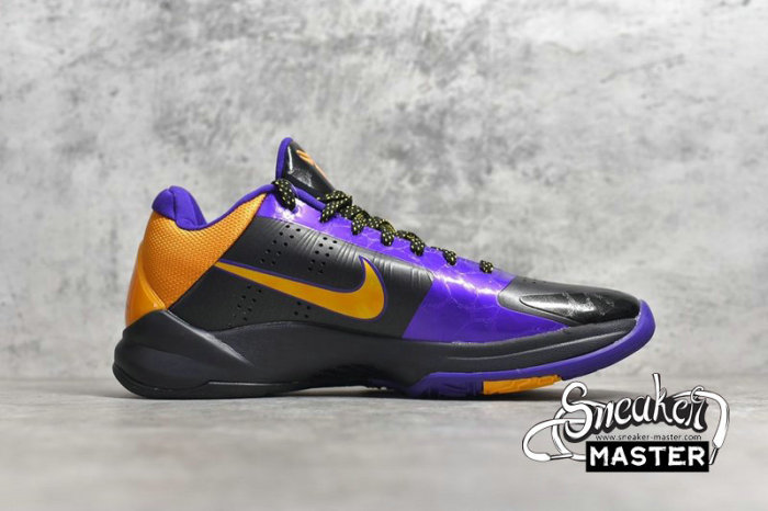 NIKE ZOOM KOBE 5 LAKERS AWAY BLACK/DEL SOL-VARSITY PURPLE 386429-071