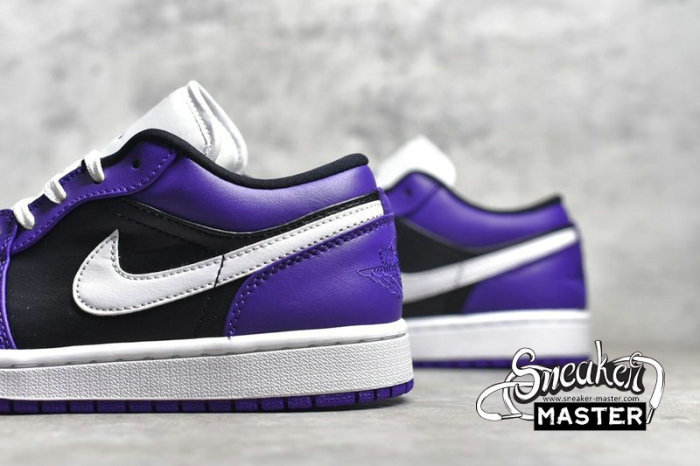 NIKE AIR JORDAN 1 LOW COURT PURPLE/BLACK/WHITE 553558-501