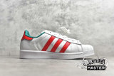 ADIDAS SUPERSTAR SHOES CLOUD WHITE/RED/GREEN-GOLD D96974