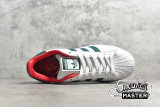 ADIDAS SUPERSTAR SHOES CLOUD WHITE/GREEN/RED-GOLD BC0198