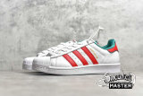 ADIDAS SUPERSTAR SHOES CLOUD WHITE/RED/GREEN-GOLD D96974
