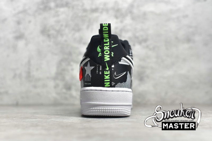NIKE AIR FORCE 1 LOW 07 LX WORLDWIDE PACK BLACK/WHITE/FLASH CRIMSON/BLACK CZ5927-001