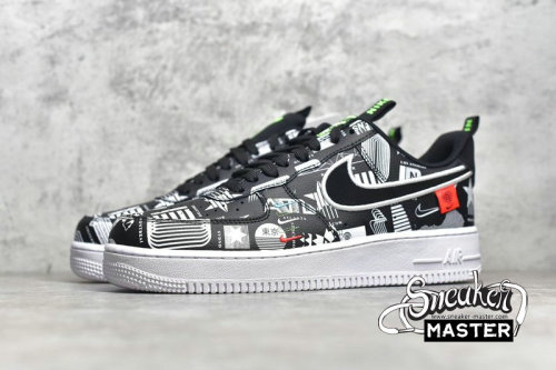 NIKE AIR FORCE 1 LOW 07 LX WORLDWIDE PACK BLACK/WHITE/FLASH CRIMSON/BLACK CZ5927-001