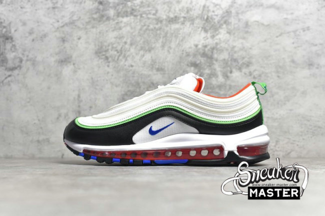 NIKE AIR MAX 97 GS WHITE/HYPER ROYAL/GREEN NEBULA 921522-105