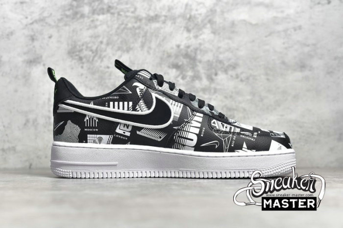 NIKE AIR FORCE 1 LOW 07 LX WORLDWIDE PACK BLACK/WHITE/FLASH CRIMSON/BLACK CZ5927-001