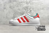 ADIDAS SUPERSTAR SHOES CLOUD WHITE/RED/GREEN-GOLD D96974