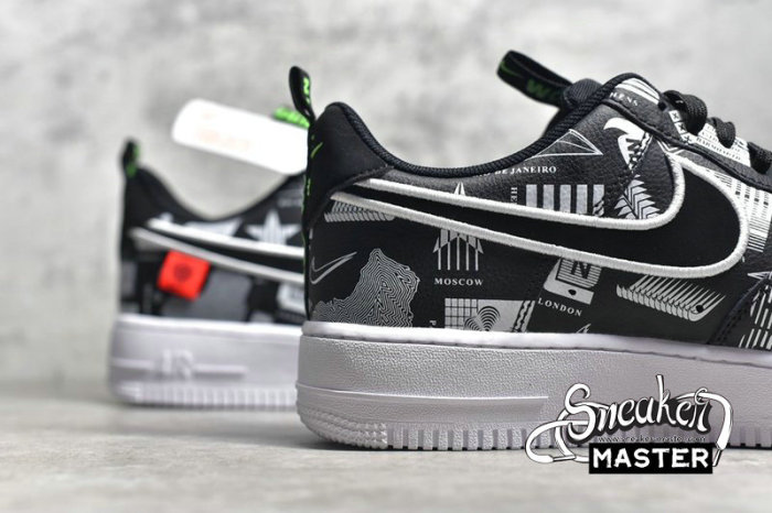 NIKE AIR FORCE 1 LOW 07 LX WORLDWIDE PACK BLACK/WHITE/FLASH CRIMSON/BLACK CZ5927-001