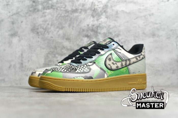 NIKE AIR FORCE 1 LOW QS CITY OF DREAMS BLACK/BLACK/GREEN SPARK CT8441-002