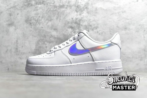 NIKE AIR FORCE 1 LOW IRIDESCENT SWOOSH WHITE/WHITE-WHITE CJ1646-100