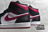 NIKE AIR JORDAN 1 MID NOBLE RED BLACK/WHITE/NOBLE RED 554724-066