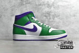 NIKE AIR JORDAN 1 MID HULK ALOE VERDE/COURT PURPLE/WHITE 554724-300