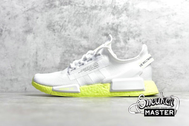 ADIDAS NMD_R1 V2 SHOES CLOUD WHITE/SOLAR YELLOW/CORE BLACK FX3903