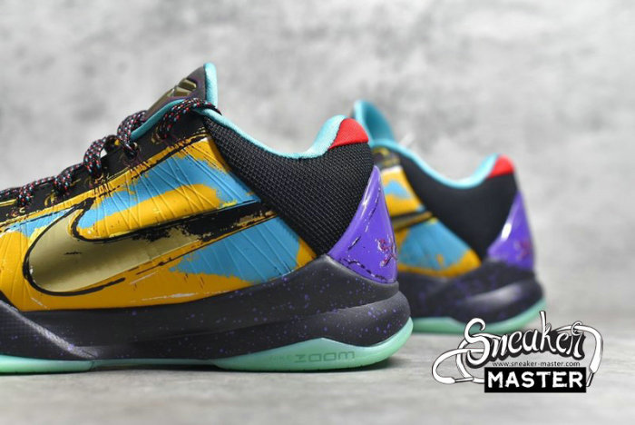 NIKE ZOOM KOBE 5 PRELUDE UNIVERSITY GOLD/METALLIC GOLD-GAMMA BLUE 639691-700