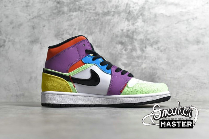 NIKE AIR JORDAN 1 MID SE LIGHTBULB WHITE/BLACK/LIGHTBULB/TEAM ORANGE CW1140-100