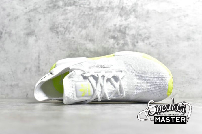 ADIDAS NMD_R1 V2 SHOES CLOUD WHITE/SOLAR YELLOW/CORE BLACK FX3903