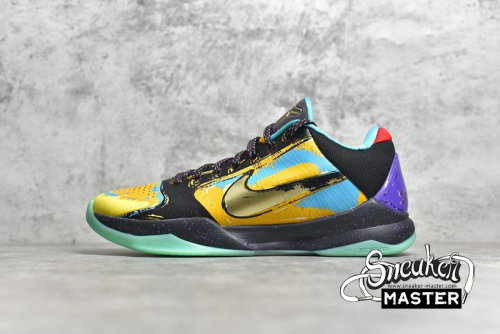 NIKE ZOOM KOBE 5 PRELUDE UNIVERSITY GOLD/METALLIC GOLD-GAMMA BLUE 639691-700