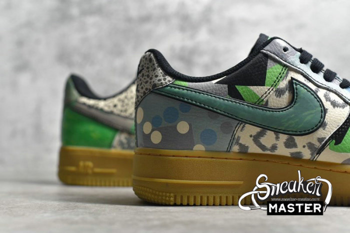 NIKE AIR FORCE 1 LOW QS CITY OF DREAMS BLACK/BLACK/GREEN SPARK CT8441-002