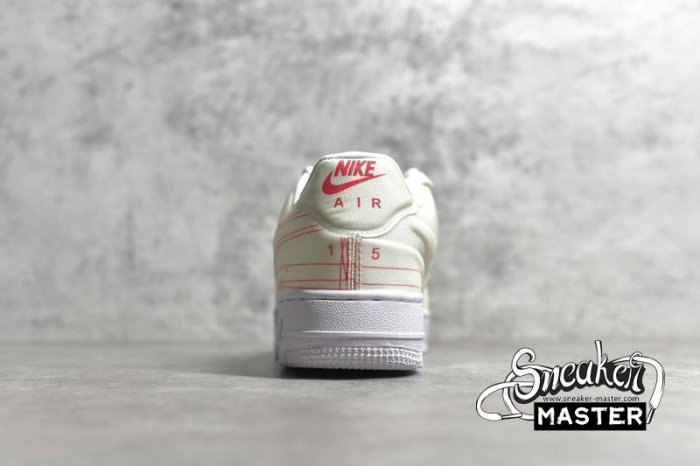 NIKE AIR FORCE 1 LOW 07 LX SUMMIT WHITE/SUMMIT WHITE-UNIVERSITY RED CI3445-100