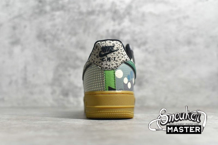 NIKE AIR FORCE 1 LOW QS CITY OF DREAMS BLACK/BLACK/GREEN SPARK CT8441-002