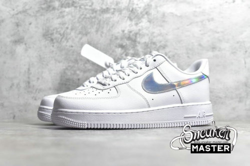 NIKE AIR FORCE 1 LOW IRIDESCENT SWOOSH WHITE/WHITE-WHITE CJ1646-100