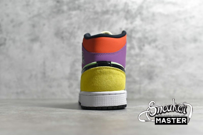 NIKE AIR JORDAN 1 MID SE LIGHTBULB WHITE/BLACK/LIGHTBULB/TEAM ORANGE CW1140-100