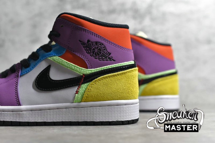 NIKE AIR JORDAN 1 MID SE LIGHTBULB WHITE/BLACK/LIGHTBULB/TEAM ORANGE CW1140-100