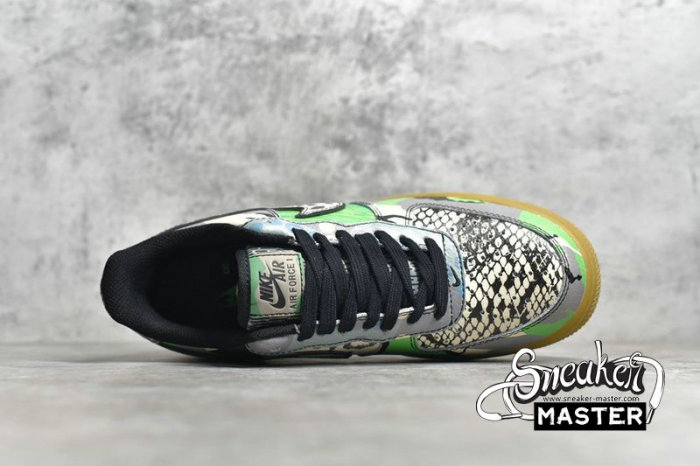 NIKE AIR FORCE 1 LOW QS CITY OF DREAMS BLACK/BLACK/GREEN SPARK CT8441-002