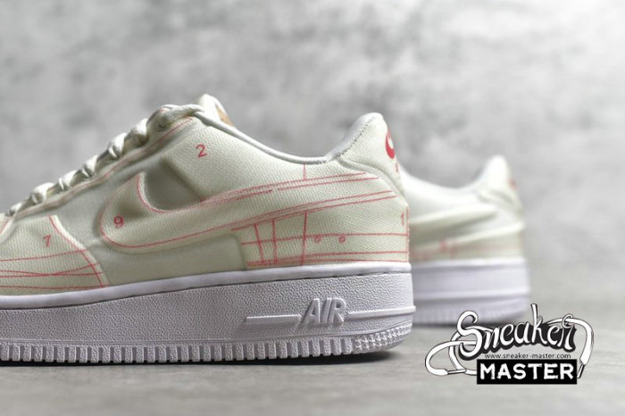 NIKE AIR FORCE 1 LOW 07 LX SUMMIT WHITE/SUMMIT WHITE-UNIVERSITY RED CI3445-100