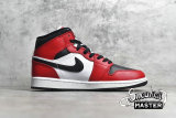 NIKE AIR JORDAN 1 MID GS CHICAGO BLACK TOE BLACK/GYM RED/WHITE 554725-069