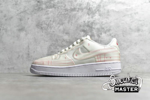 NIKE AIR FORCE 1 LOW 07 LX SUMMIT WHITE/SUMMIT WHITE-UNIVERSITY RED CI3445-100