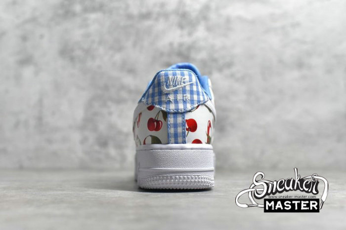 NIKE AIR FORCE 1 LOW GS CHERRY WHITE/WHITE/UNIVERSITY BLUE/TRACK RED CJ4094-100