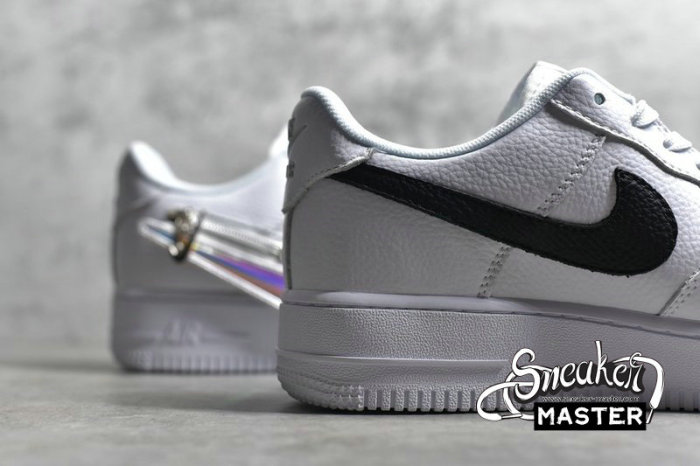 NIKE AIR FORCE 1 LOW 07 PREMIUM ZIP SWOOSH WHITE/BLACK/BARELY VOLT CW6558-100