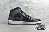 NIKR AIR JORDAN 1 RETRO MID GS BLACK/DARK GREY-SUMMIT WHITE 554725-041
