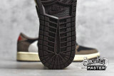 NIKE AIR JORDAN 1 LOW MOCHA X TRAVIS SCOTT BLACK/DARK MOCHA-UNIVERSITY RED-SAIL CQ4277-001