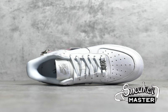 NIKE AIR FORCE 1 LOW 07 PREMIUM ZIP SWOOSH WHITE/BLACK/BARELY VOLT CW6558-100
