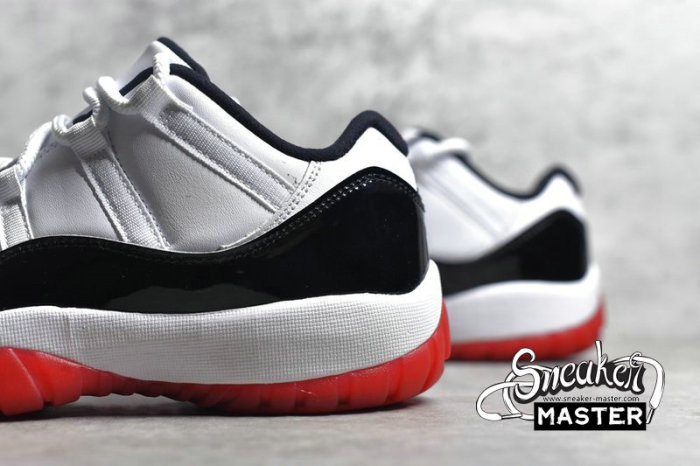 NIKE AIR JORDAN 11 RETRO LOW CONCORD-BRED WHITE/UNIVERSITY RED/BLACK/TRUE RED AV2187-160