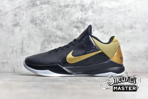 NIKE ZOOM KOBE 5 BIG STAGE AWAY BLACK/METALLIC GOLD-WHITE 386429-008
