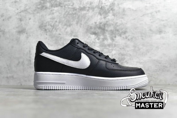 NIKE AIR FORCE 1 LOW 07 PREMIUM SILVER SWOOSH BLACK/LASER CRIMSON/WHITE CW6558-001