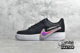 NIKE AIR FORCE 1 LOW 07 PREMIUM SILVER SWOOSH BLACK/LASER CRIMSON/WHITE CW6558-001