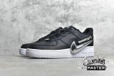NIKE AIR FORCE 1 LOW 07 PREMIUM SILVER SWOOSH BLACK/LASER CRIMSON/WHITE CW6558-001