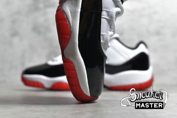 NIKE AIR JORDAN 11 RETRO LOW CONCORD-BRED WHITE/UNIVERSITY RED/BLACK/TRUE RED AV2187-160
