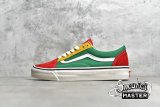 VANS OLD SKOOL 36 DX ANAHEIM FACTORY OG RED/OG EMERALD-YELLOW VN0A38G2XFM