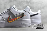 NIKE AIR FORCE 1 LOW 07 PREMIUM ZIP SWOOSH WHITE/BLACK/BARELY VOLT CW6558-100