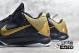 NIKE ZOOM KOBE 5 BIG STAGE AWAY BLACK/METALLIC GOLD-WHITE 386429-008