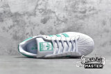 ADIDAS SUPERSTAR SHOES CLOUD WHITE/HI-RES GREEN/GOLD METALLIC B41995