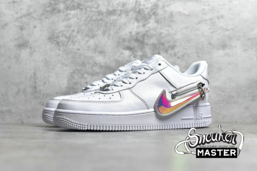 NIKE AIR FORCE 1 LOW 07 PREMIUM ZIP SWOOSH WHITE/BLACK/BARELY VOLT CW6558-100
