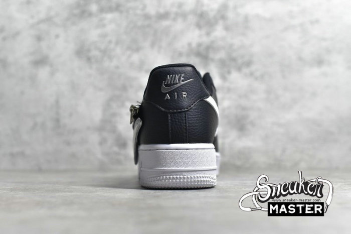 NIKE AIR FORCE 1 LOW 07 PREMIUM SILVER SWOOSH BLACK/LASER CRIMSON/WHITE CW6558-001